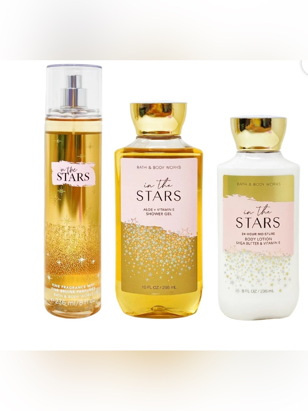 Brand new Bath & Body Works 3-piece “set in the stars” with case